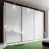 Trueliving 3 Door Sliding White wardrobe  in Laminates Finish (1524MM X 609MM X 2438.4MM)
